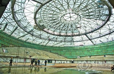 体育中心新馆雄姿初展 琴湖家园2期预计2013年交付